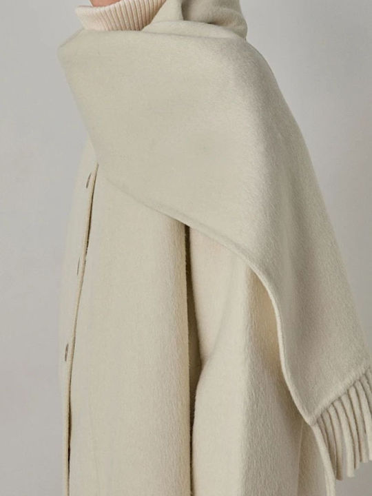 Women's Ivory Coast Peacoat with Buttons