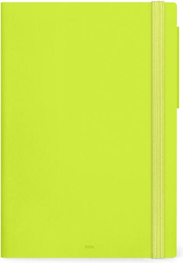 Daily Diary 12 Months Large With Notebook 2026 Chartreuse Ag2612068 Legami