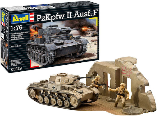 Revell PzKpfw II Ausf. F 1:76 Фигура за Моделизъм Резервоар 61 Части в Мащаб 1:76