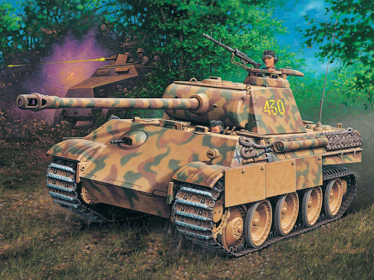 Revell PzKpfw V "Panther" Ausf.G Modeling Figure Tank 124 Pieces in Scale 1:72 12.2cm.