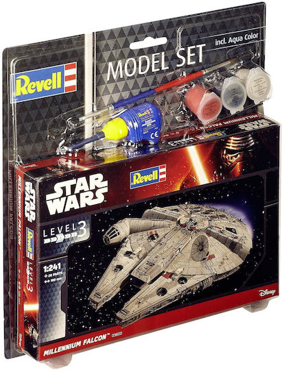 Revell Millennium Falcon Φιγούρα Μοντελισμού Διαστημόπλοιο Γκρι 20 Κομματιών σε Κλίμακα 1:241 με Κόλλα και Χρώματα 10x7.7εκ.