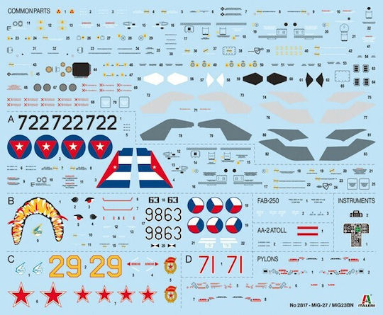 Italeri Φιγούρα Μοντελισμού Αεροπλάνο MiG-27 MiG-23BN Flogger σε Κλίμακα 1:48