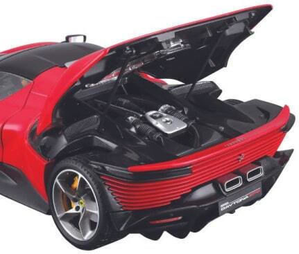 Bburago Ferrari Ferrari Daytona SP3 Closed Top 2022 Rosso Corsa Red Exclusive Modeling Figure Car Red in Scale 1:18 26x13x7cm.