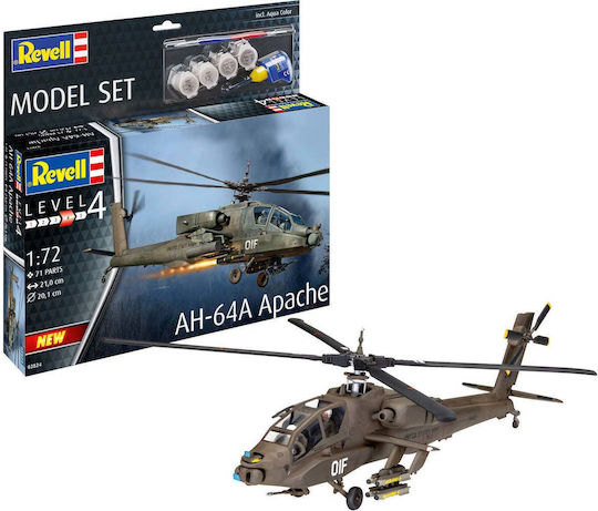 Revell Φιγούρα Μοντελισμού Ελικόπτερο AH-64A Apache 71 Κομματιών σε Κλίμακα 1:72 21x20.1εκ.