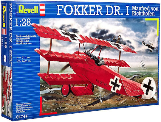 Revell Fokker Dr.I "Richthofen" Modeling Figure Airplane in Scale 1:28