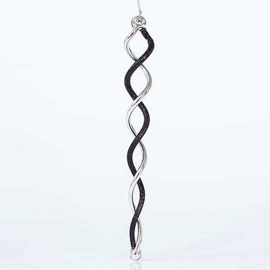 Ornament suspendat Stalactita Negru 21x2.5buc