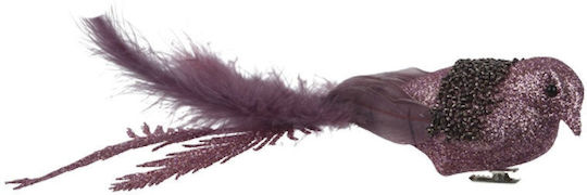 Kaemingk Katoikonhome Decorative Little Bird Foam Clip Glitter Pink 22 cm