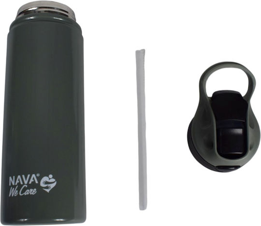 Nava "we Care" Μπουκάλι Θερμός Ανοξείδωτο 500ml Πράσινο