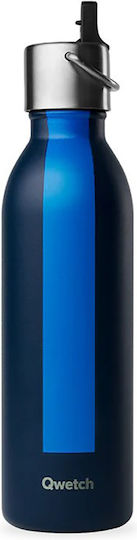Qwetch Μπουκάλι Θερμός Ανοξείδωτο BPA Free 600ml Sport Edition Σκούρο Μπλέ