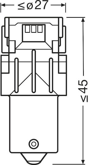 Set 2 Becuri Auxiliare LED PY21W 12V Osram Chihlimbarii Blister