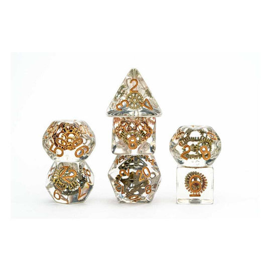 16mm Resin Poly Dice Set Gear Dice