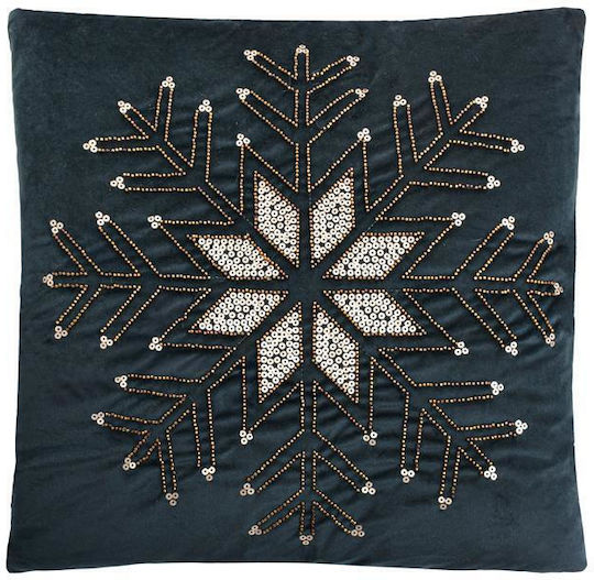 Fylliana Christmas Decorative Pillow Square Blue 45x45cm