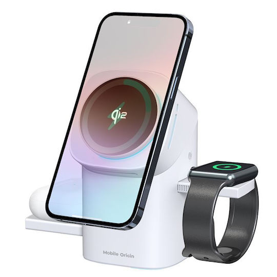 Mobile Origin Wireless Charger Qi2 Whites (PW11)