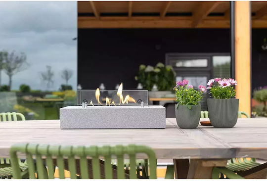 Xaralyn Indoor Desktop Bioethanol Fireplace Gray 26x53x10.5cm