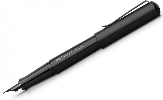 Faber-Castell Hexo Πένα Γραφής Medium από Αλουμίνιο με Μαύρο Μελάνι