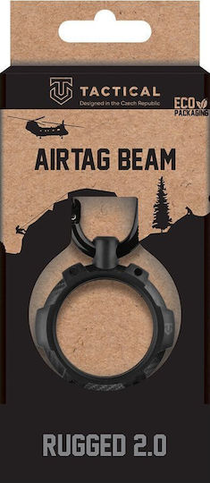 Tactical Beam Rugged Θήκη Μπρελόκ Σιλικόνης για AirTag σε Μαύρο χρώμα