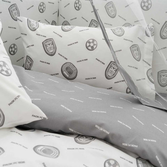 Vesta Home Baby Bettbezug Set mit Kissenbezug Baby Paok02 Grau 120x165cm