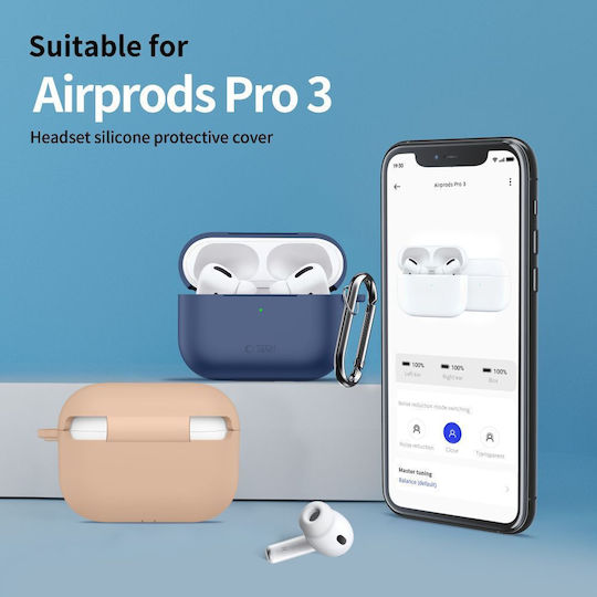 Tech-Protect Silicone Hook Θήκη Σιλικόνης με Γάντζο σε Πορτοκαλί χρώμα για Apple AirPods Pro
