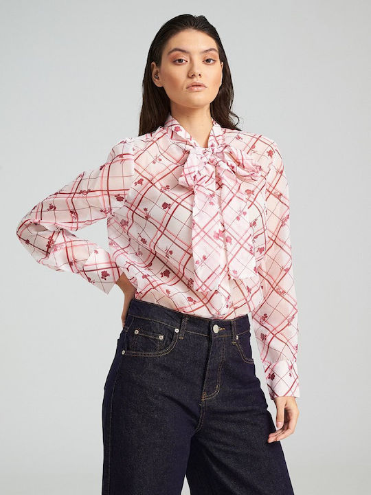 Langärmelig Damen Hemd Multi Druck