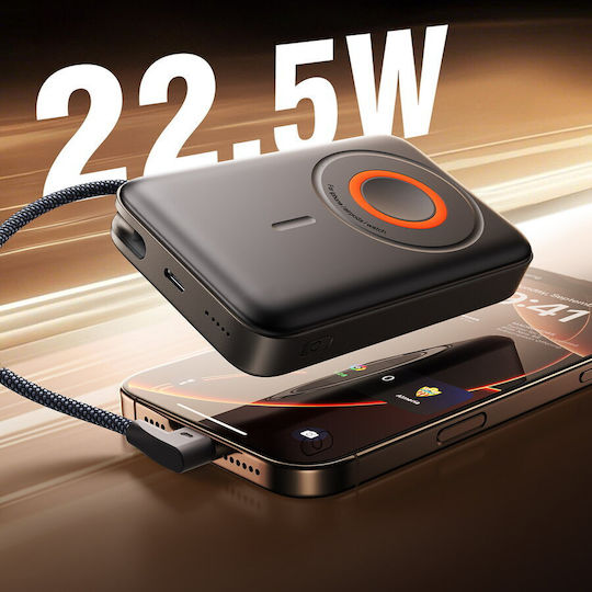 Joyroom JR-PBM02 MagSafe Power Bank 10000mAh 22.5W με Θύρα USB-C Μαύρο