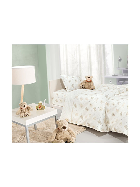 Guy Laroche Friends Kids Duvet Cover Single Cotton Beige 163x225cm