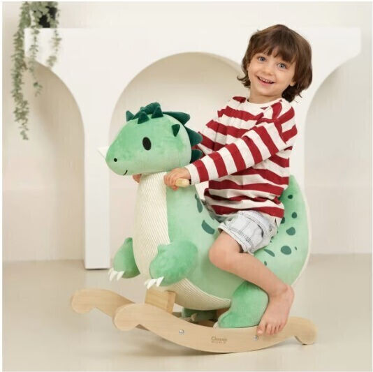 Classic World Wooden Rocking Toy Dinosaur for 12+ months