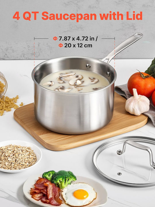 Vevor Κατσαρολάκι Γάλακτος 4lt / 20cm