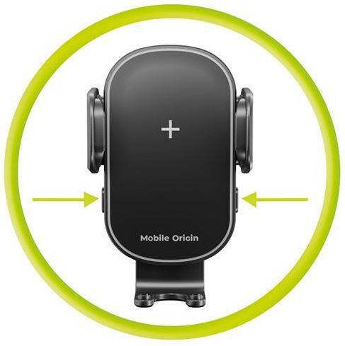 Mobile Origin Βάση Κινητού Αυτοκινήτου με Μαγνήτη και Ασύρματη Φόρτιση Μαύρη