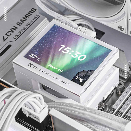 Thermalright Stream Vision 360 Wasserkühlung AIO CPU mit 3 Lüfterabmessungen 120mm Weiße