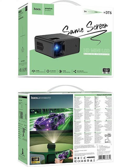 Hoco Proiector Mini LCD Full HD cu Wi-Fi DT6