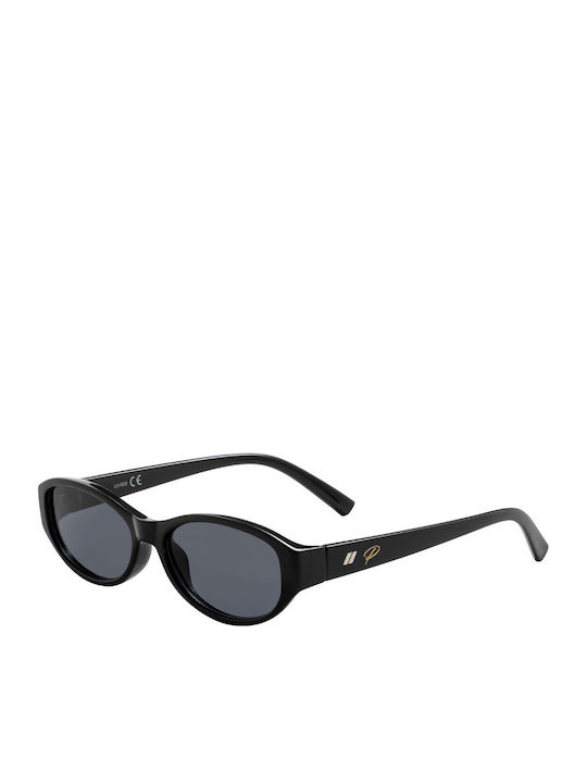 Pervedere Women's Sunglasses with Black Horn-Rimmed Frame and Black Lens SP-3040
