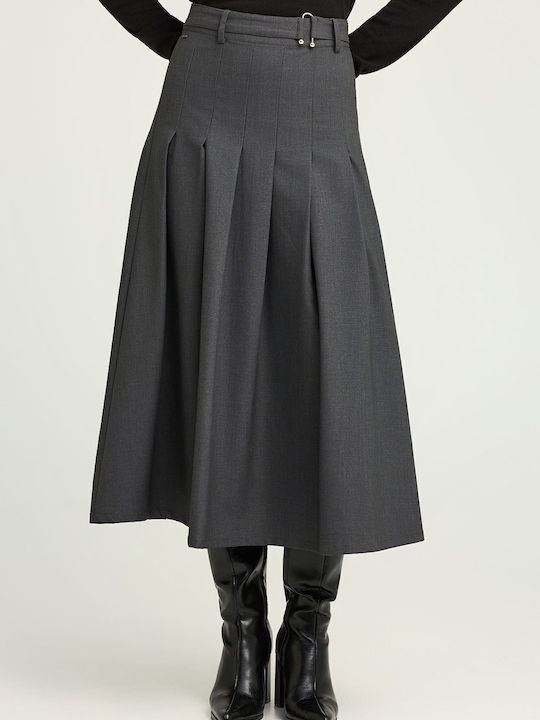 Midi Skirt Gray