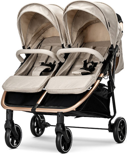Lorelli Duo Double Stroller Suitable for Newborn Beige 12kg