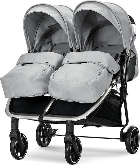 Lorelli Duo Doppelter Kinderwagen Geeignet für Neugeborene Gray 12kg