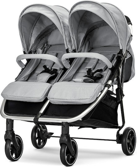 Lorelli Duo Doppelter Kinderwagen Geeignet für Neugeborene Gray 12kg