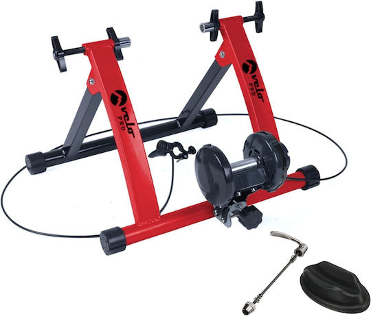 Turbo Trainer Variable Resistance Magnetic Indoor Bike for Road and Mountain Bikes in Red