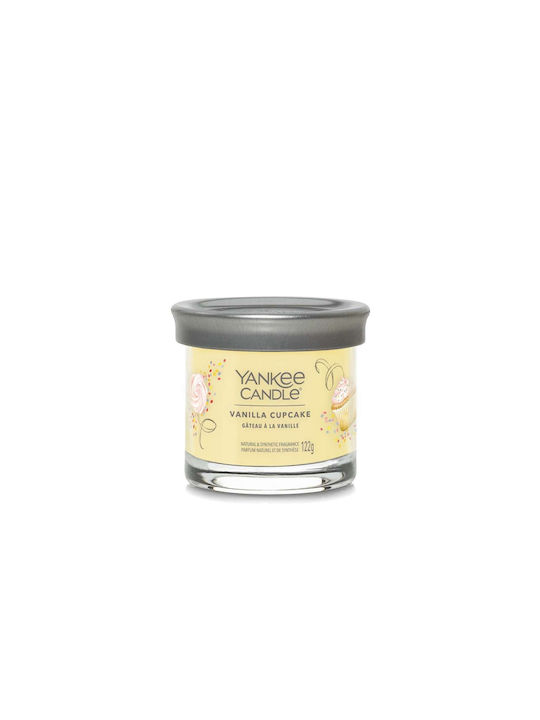 Yankee Candle Aromatisches Soja-Kerze Tumbler in Gefäß mit Vanille-Cupcake Parfüm 122gr