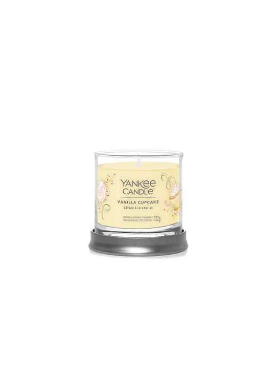 Yankee Candle Aromatisches Soja-Kerze Tumbler in Gefäß mit Vanille-Cupcake Parfüm 122gr