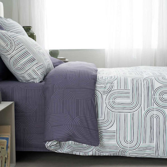 Vesta Home Υπέρδιπλο 230x240εκ. Πετρολ-γκρι