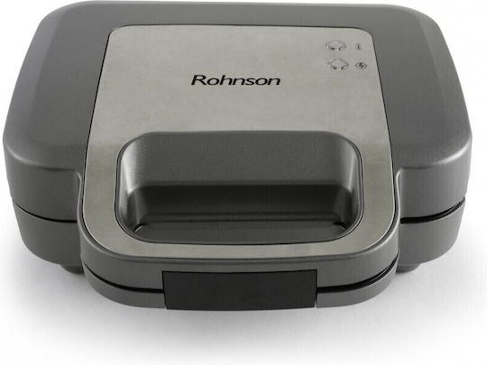 Rohnson Sandwich Maker Grill with Removable Ceramic Plates 1000W Grey
