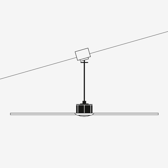 Faro Barcelona Rotterdam 30 XXL 3000K Ανεμιστήρας Οροφής 300cm με Φως Μαύρος
