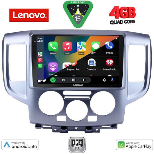 Lenovo Car Audio System for Nissan NV200 2009 (Bluetooth/USB/WiFi/GPS/Apple-Carplay/Android-Auto) with Touch Screen 9"