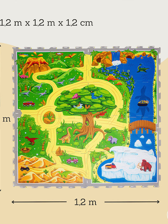 Hakuna Matte Interactive Kids Floor Puzzle with Roads