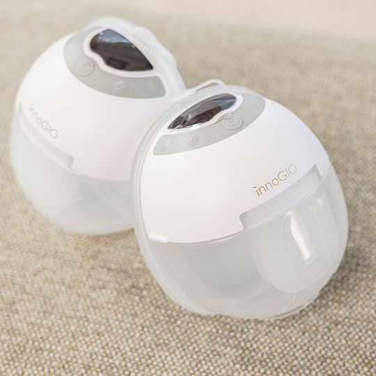 innoGio Giomum Line Discreet Light Φορητό Διπλό Θήλαστρο Μπαταρίας Χωρίς BPA Λευκό