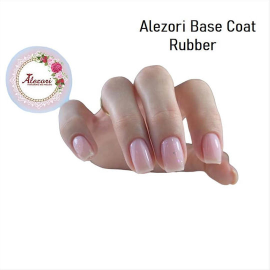 Alezori Thick Base Coat for Regular Nail Polish Quick Dry Rubber 15ml Hema Free