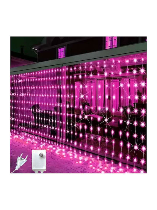 416 Λαμπάκια LED 3μ. Ροζ τύπου Δίχτυ