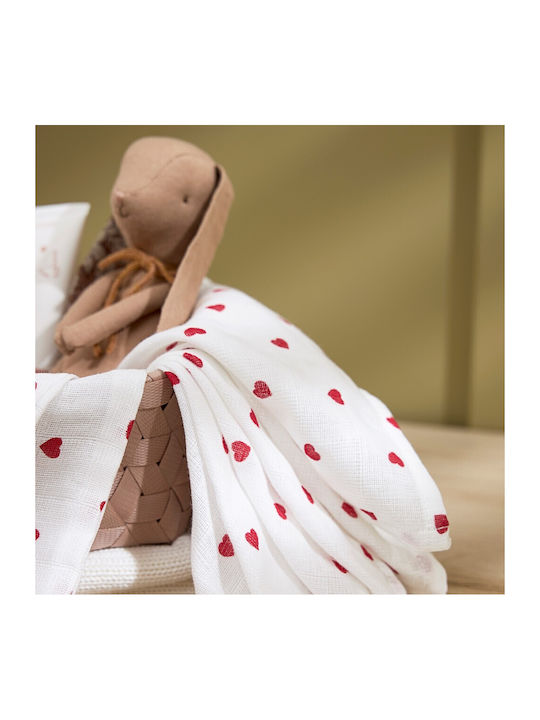 Meyco Λαβέτες Ώμου από Μουσελίνα Λευκό 30x30εκ. 3τμχ
