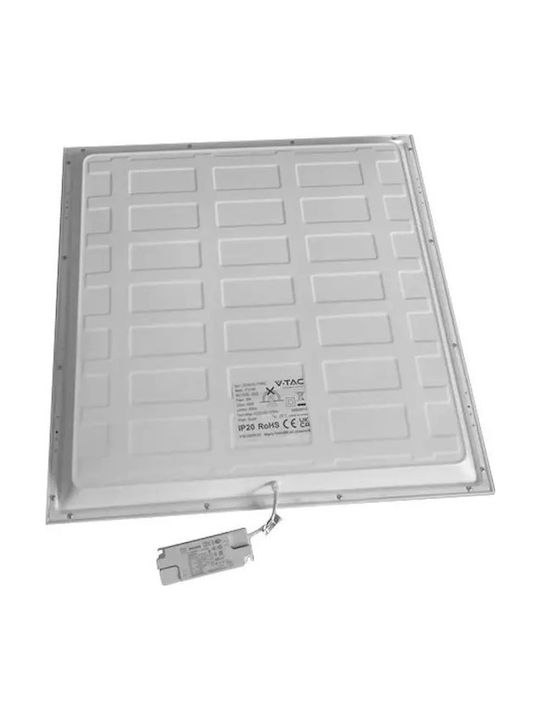 V-TAC Square Recessed LED Panel 40W with Natural White Light 4000K 60x60cm