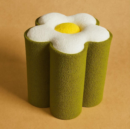 Daisy Μαργαρίτα Πουφ Πράσινο Peluş – Στρογγυλό 70cm X 44 Cm