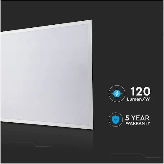 V-TAC Τετράγωνο Χωνευτό LED Panel 40W με Φυσικό Λευκό Φως 4000K 60x60εκ.